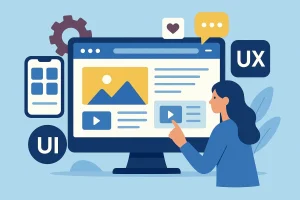 UI UX importance in modern web design illustration