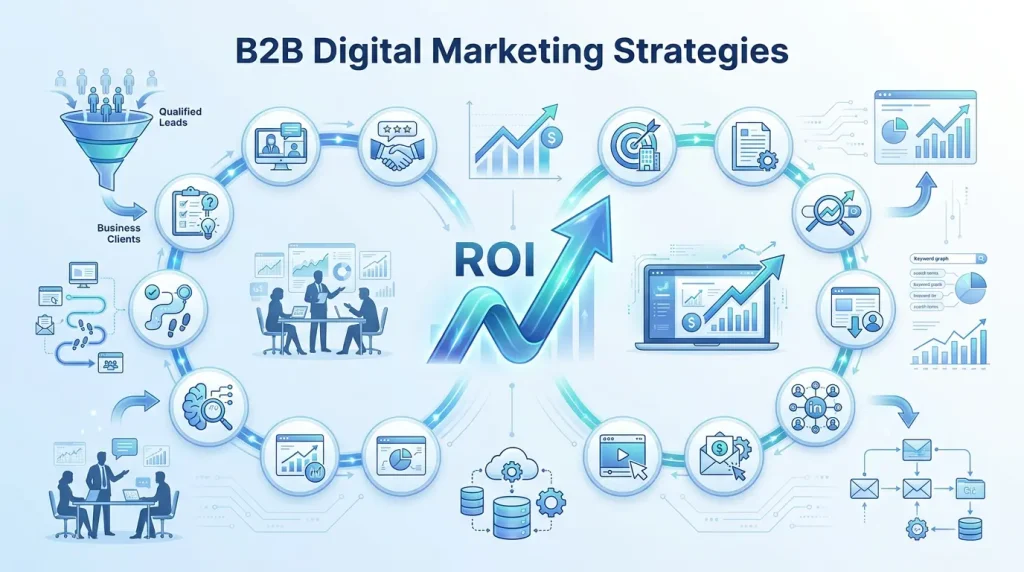 B2B Digital Marketing Strategies infographic