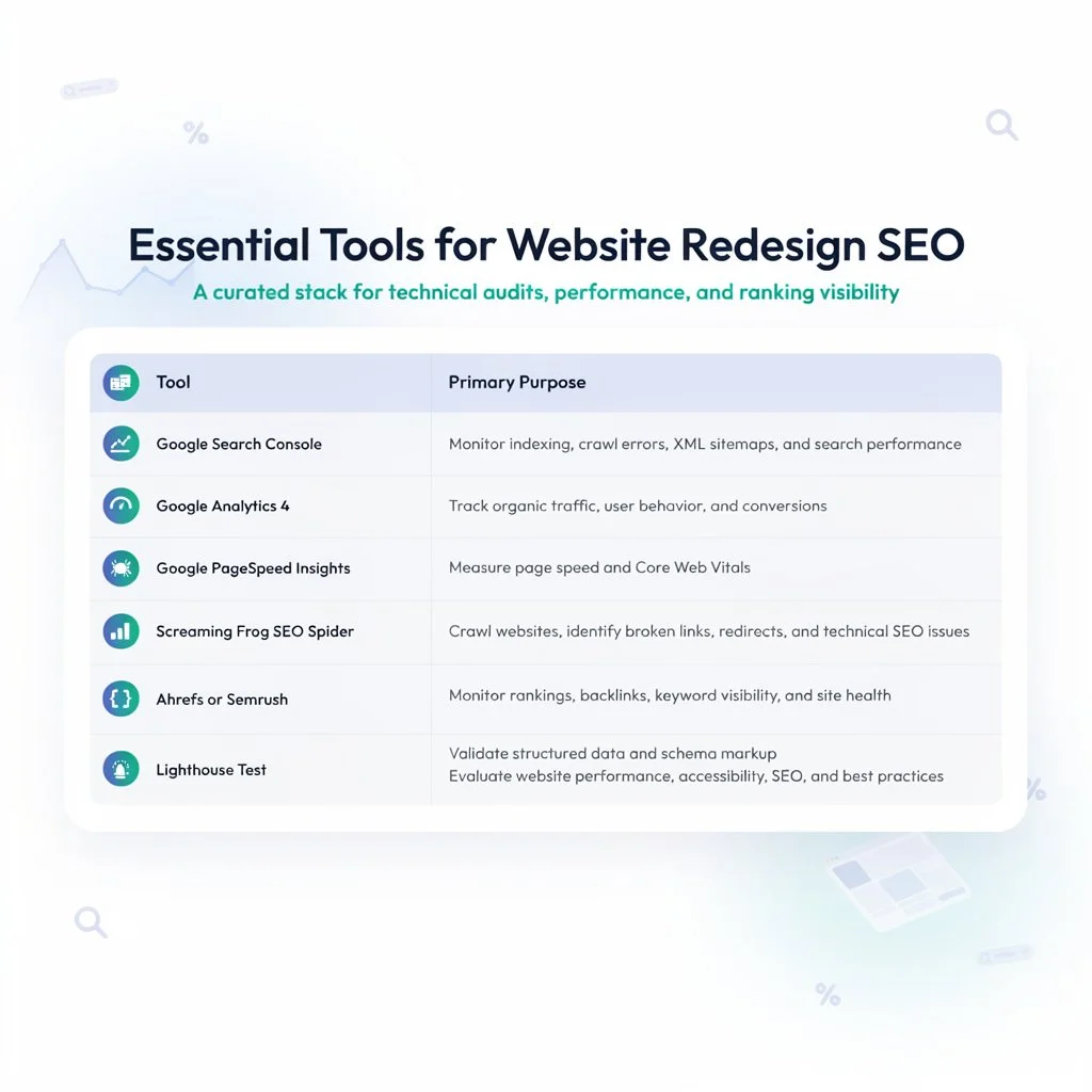 Essential Tools for Website Redesign SEO